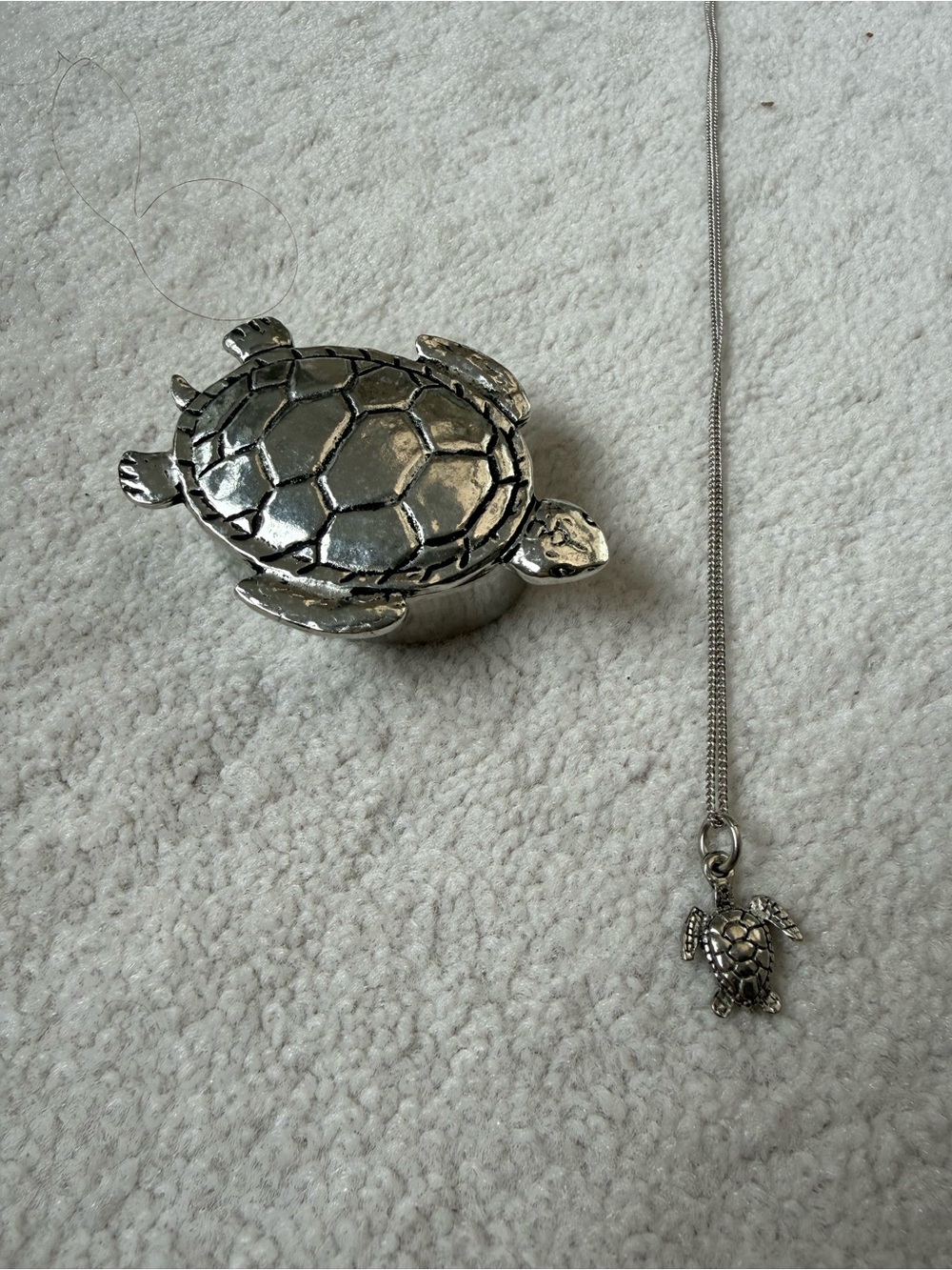 Turtle Trinket Box and Necklace